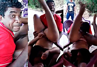 Santana Barber Shop Le Rompe El Toto A Una De Sus Bailarina