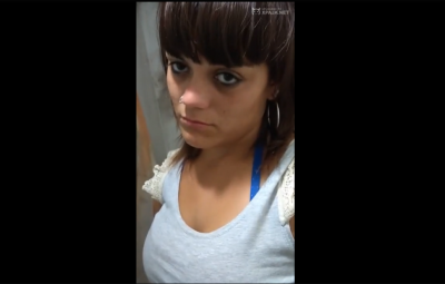 Italian schoolgirl Leila Santese cums twice while fucking hard