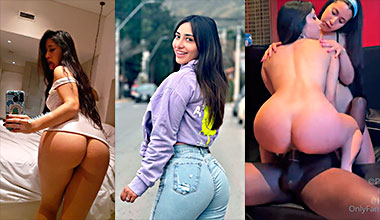 Fitness teen spreads in 4, and boyfriend cums on ass