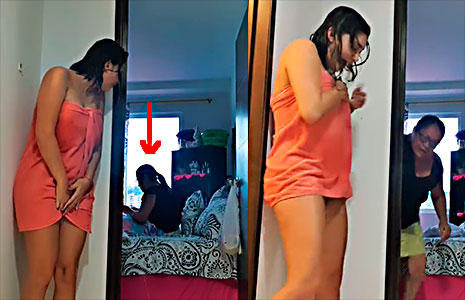 Luego Que Ella Saca Esa Leche Se Abre En 4 Y La Muestra En El Celular