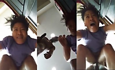 shemale asks him to ejaculate inside her anus