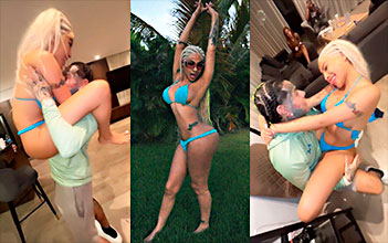 Nalgas blancas bailando sexy.